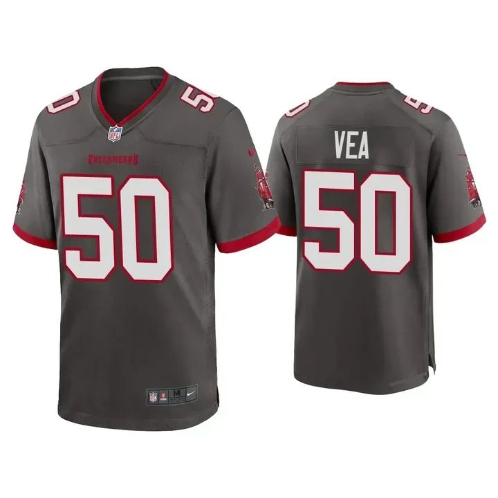 Men Tampa Bay Buccaneers #50 Vita Vea Nike Grey Game NFL Jersey->tampa bay buccaneers->NFL Jersey